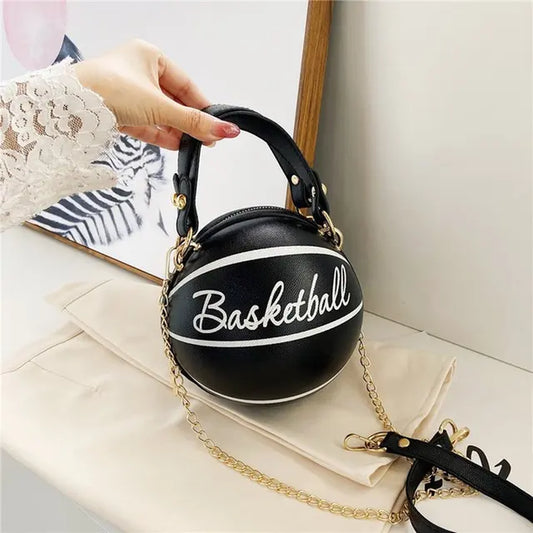 Hot Selling Ladies Spherical Bag Personality Basketball Bag New Shoulder Messenger Bag Korean round Bag Women'S Bag
